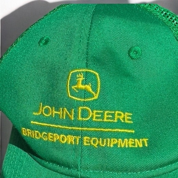 🌻John Deere Green Bridgeport Equipment Men's Snapback Adjustable Hat Cap - Picture 2 of 8